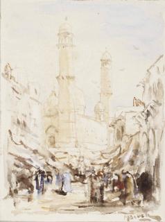 Marius Alexander Jacques Bauer - The mosque at Mutra