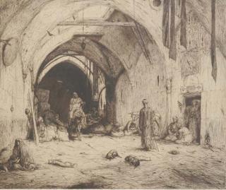 Marius Bauer - A Bazaar In Damascus (Van Wisselingh 237)
