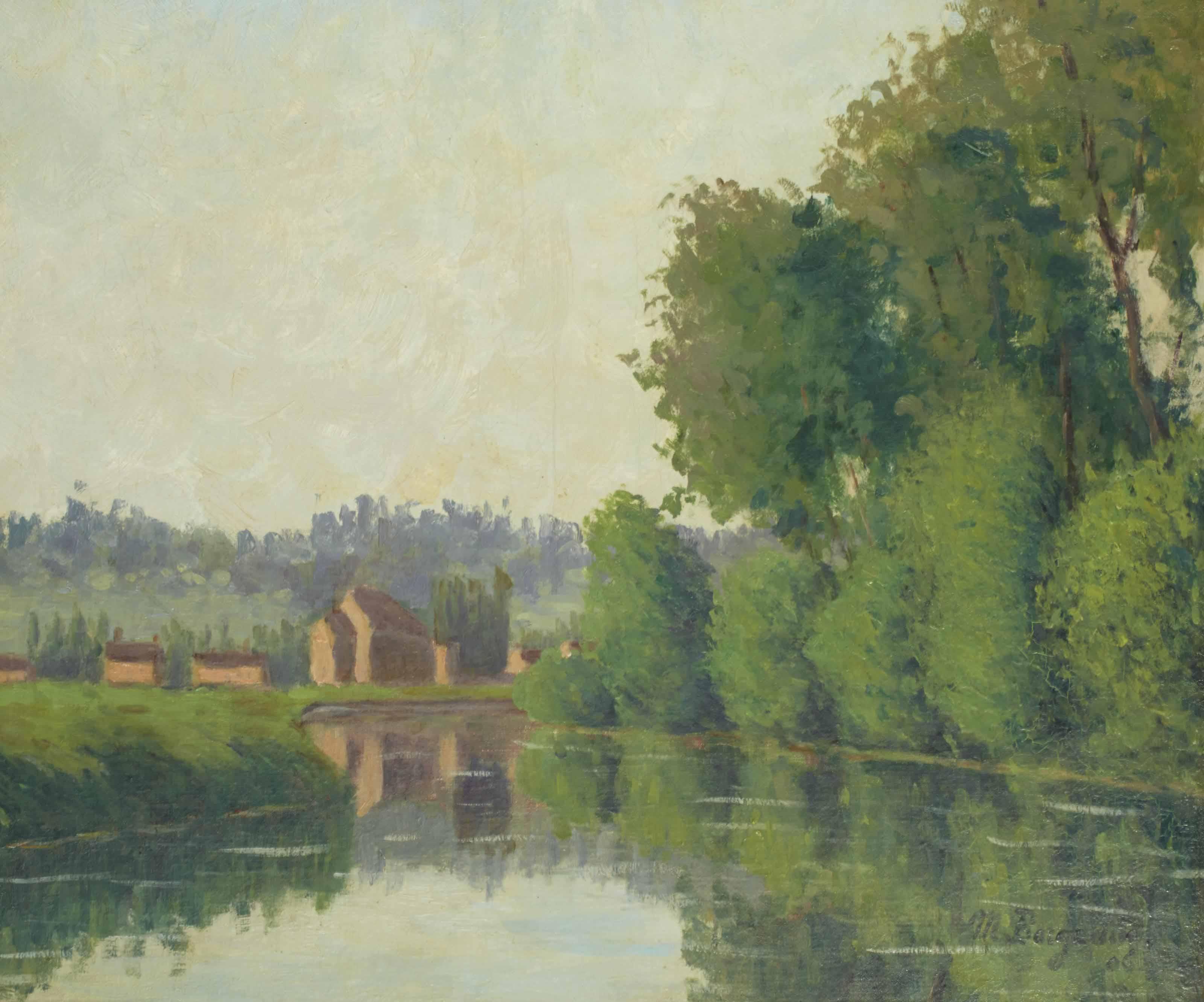 Marius Borgeaud - Bords du Morin, soleil levant, 1906