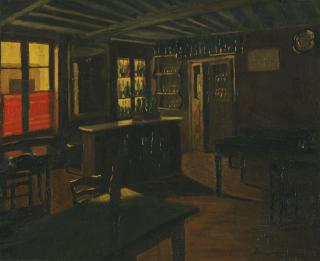 Marius Borgeaud - Salle À Boire De La Croix-Vert À Moret,1909 Drinking Room At The La Croix-Vert In Moret, 1909