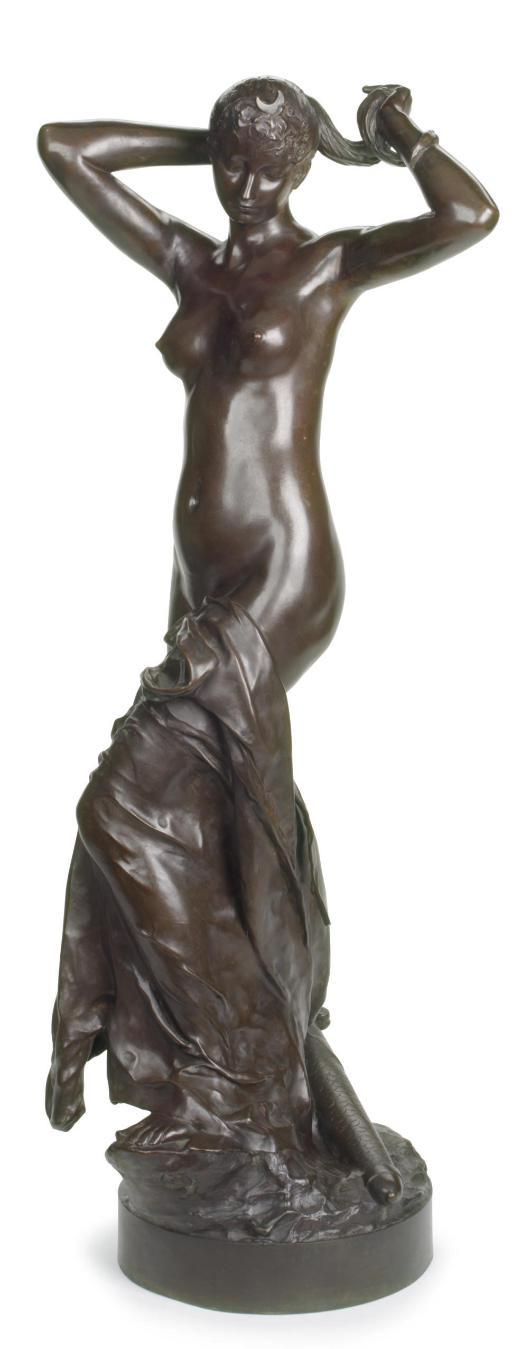 Marius Jean Antonin Mercié - Diane après le bain