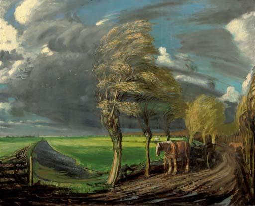 Marius Richters - Dutch landscape in stormy weather