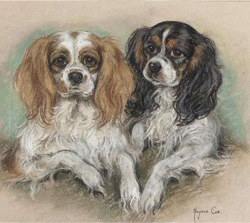 Marjorie Cox - Two King Charles spaniels