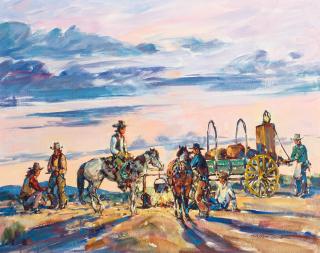 Marjorie Jane Reed - Chow Time on the Cattle Trail