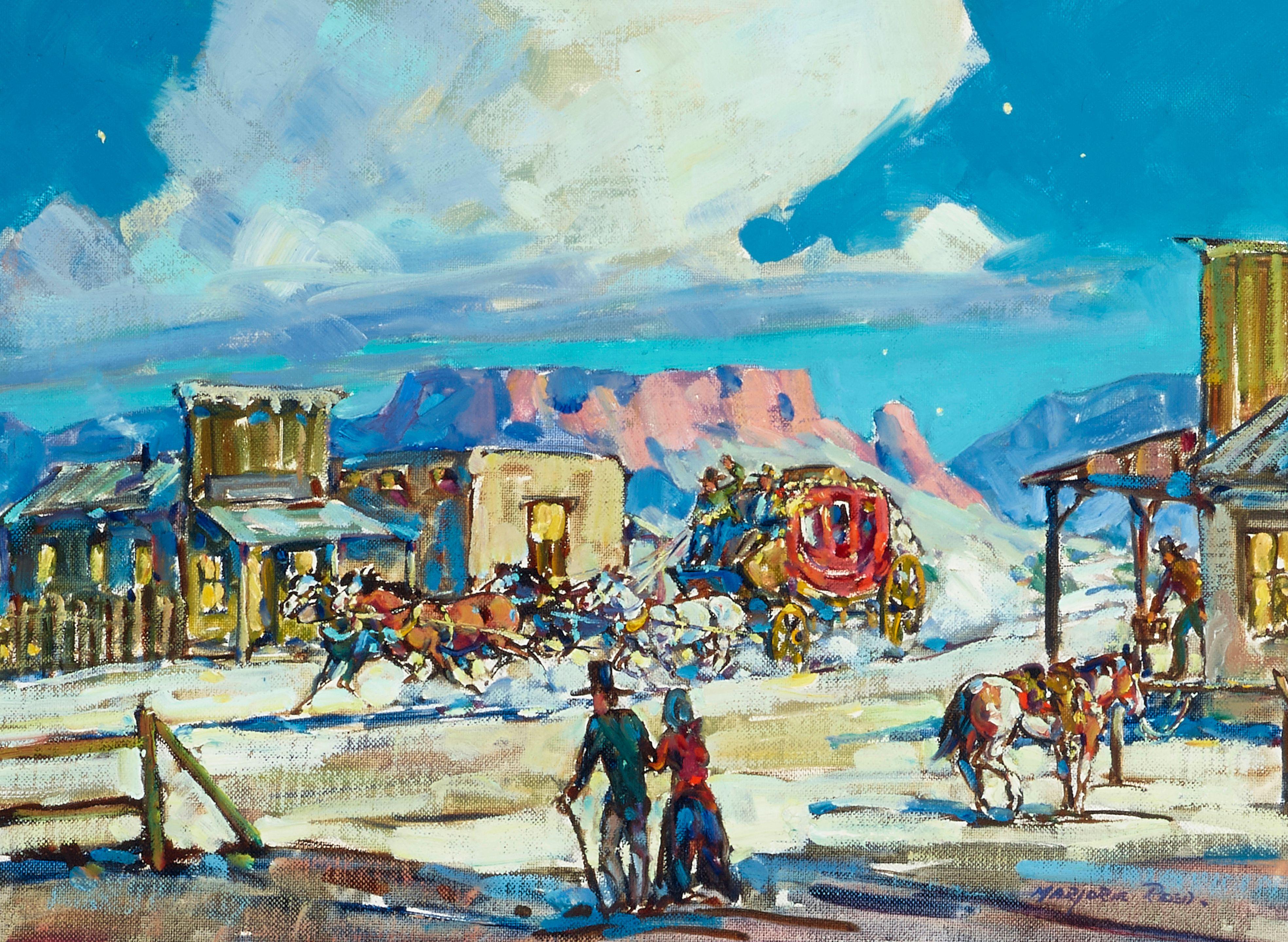 Marjorie Jane Reed - The Stage is Early 12 x 16 in. framed 17 x 21 in.