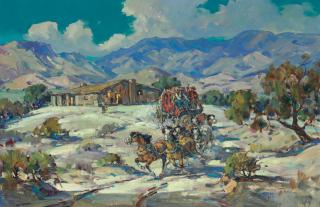 Marjorie Reed - Butterfield Stage Leaving Vallecito