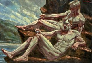 Mark Beard - Fumeurs sur les roches