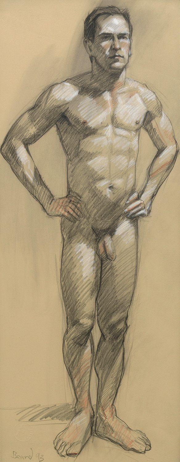 Mark Beard - Male Nude Standing with Hands on Hips, Full Figure (MB 021)