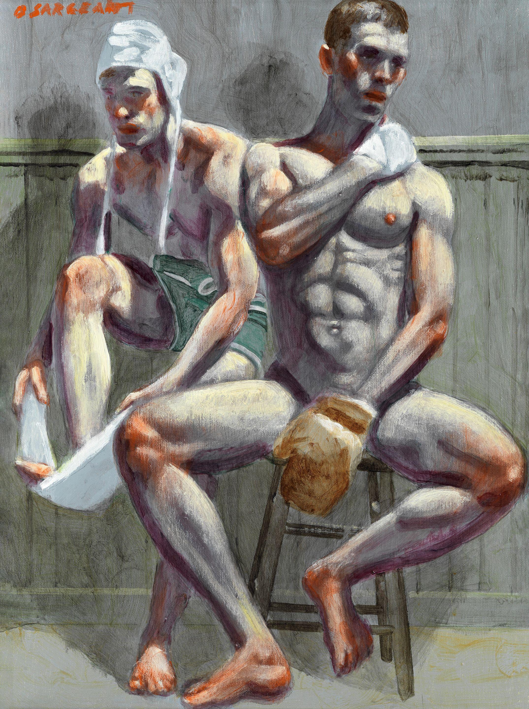 Mark Beard - Two seated boxers