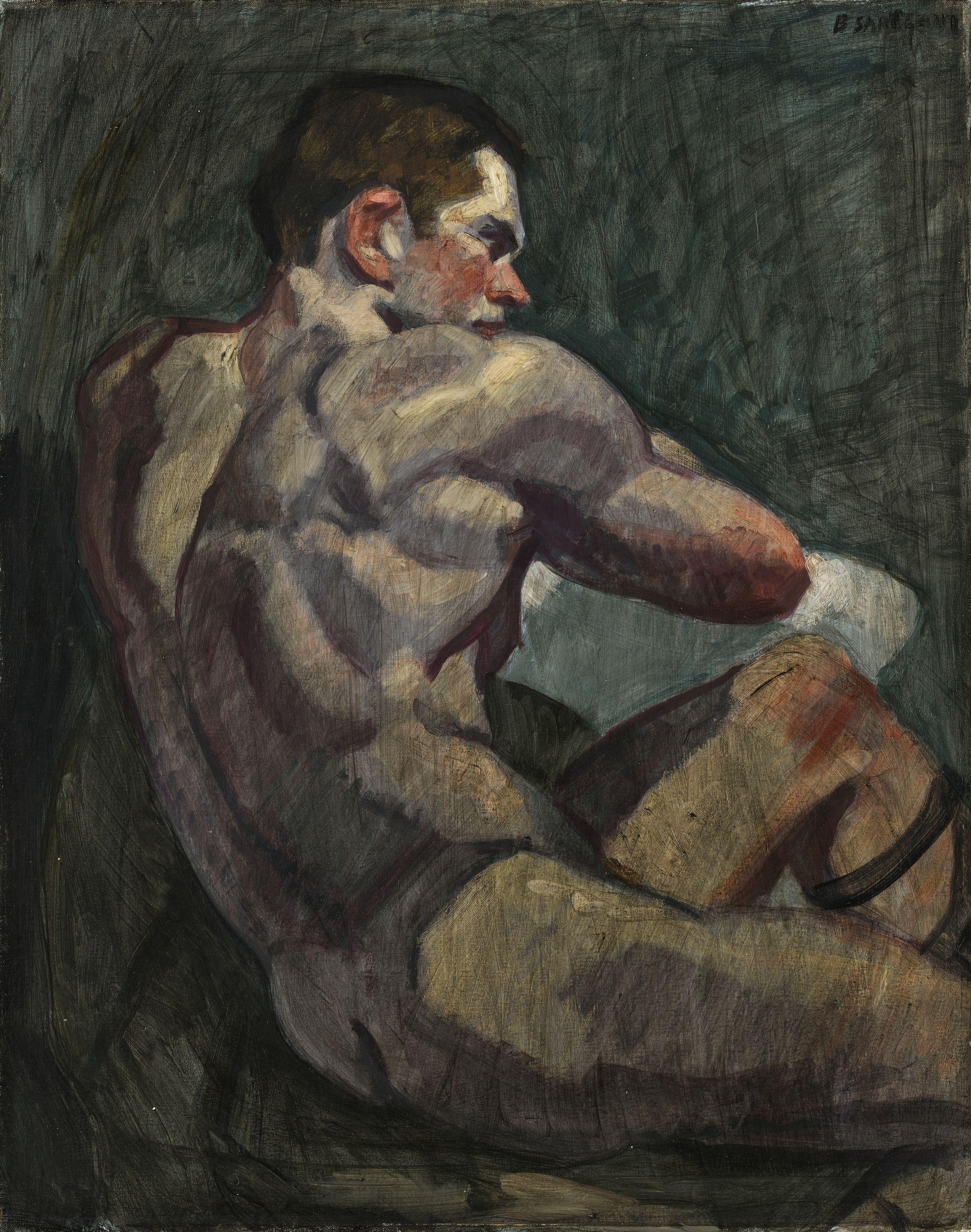 Mark Beard - Untitled (Seated Male Nude)