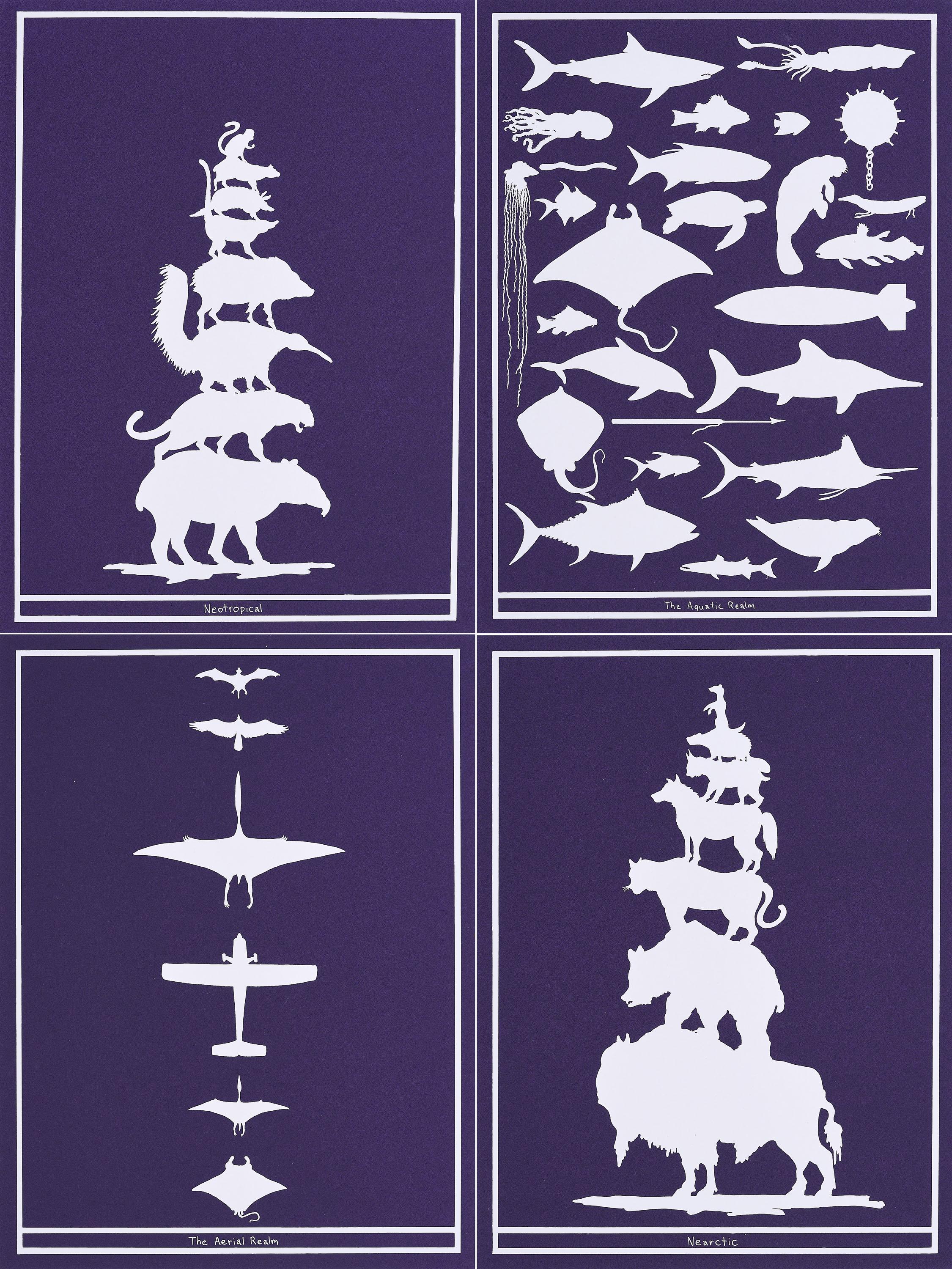 Mark Dion - Konvolut von 4 Serigrafien.