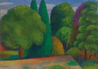 Mark Gertler - Landscape Row Of Trees