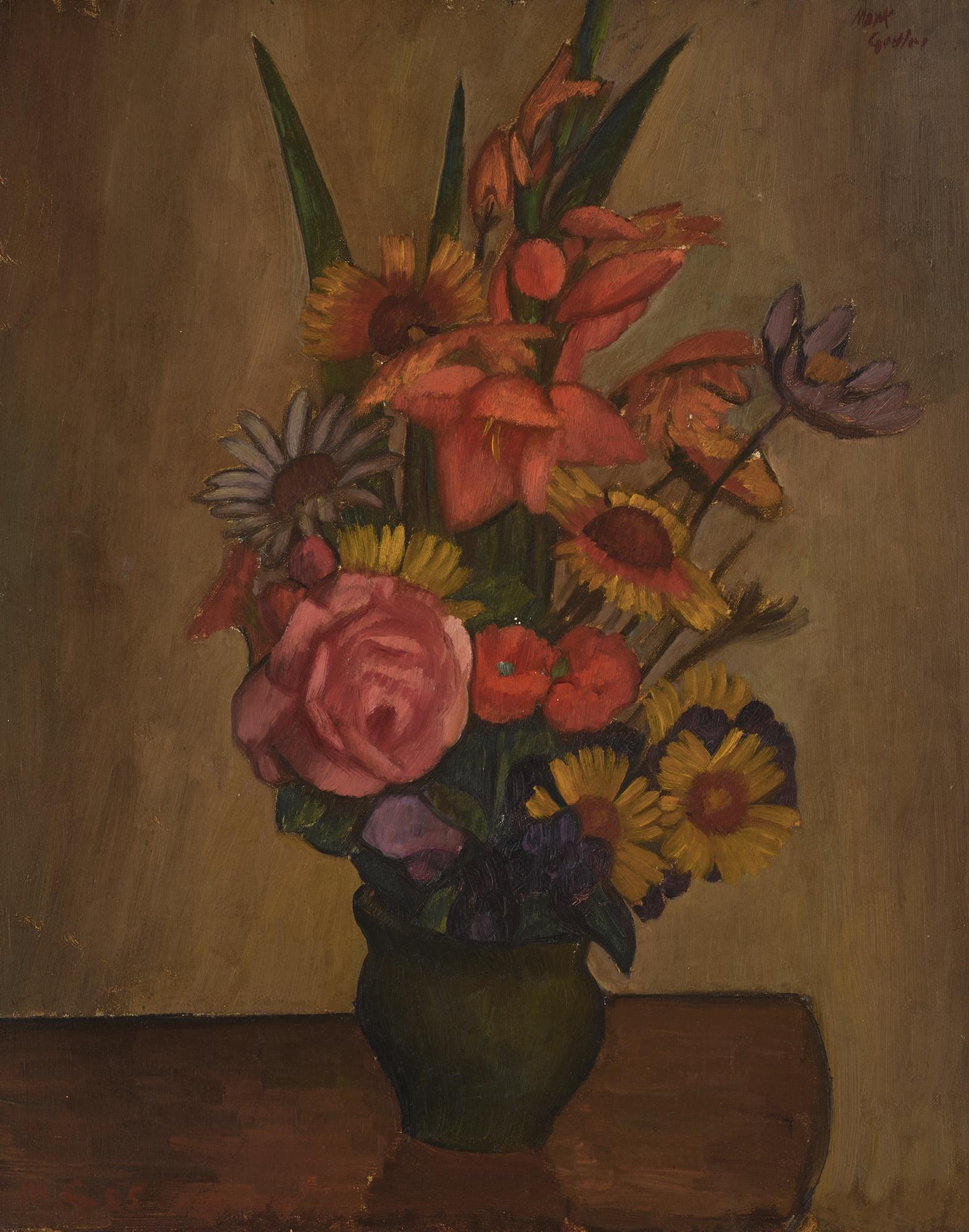 Mark Gertler - Still Life, Vase With Flowers