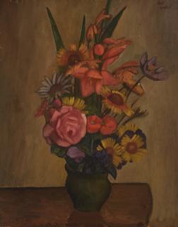 Mark Gertler - Still Life, Vase With Flowers
