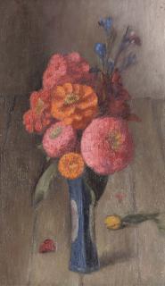 Mark Gertler - Still Life With Dahlias And Chrysanthemums