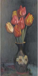 Mark Gertler - Tulips in a vase