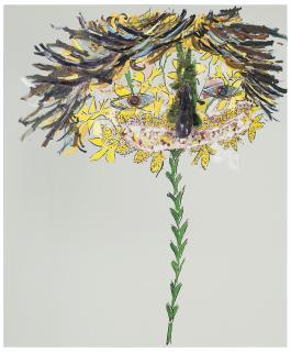 Mark Grotjahn - Untitled Angry Flower (Big Nose Baby Moose #IV)