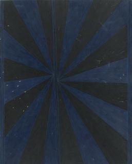Mark Grotjahn - Untitled (Black And Blue Butterfly Explosion)