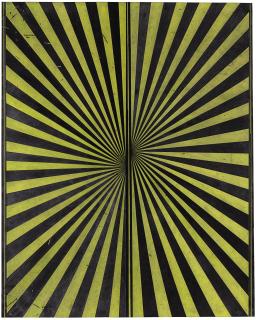 Mark Grotjahn - Untitled (Black and Canary Yellow Butterfly 721)