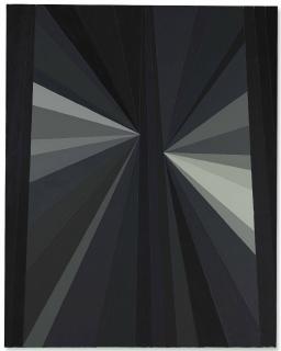 Mark Grotjahn - Untitled (Black Butterfly Grey)