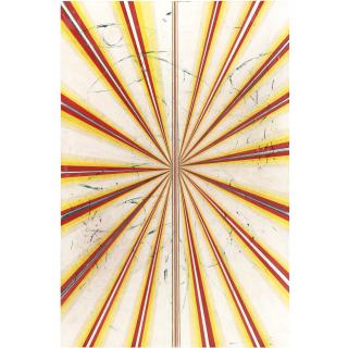 Mark Grotjahn - Untitled (Butterfly With Green Eyes Cr Sl Ly Cy And Cream 763)