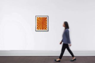 Mark Grotjahn - Untitled (Canary Yellow and Crimson Red Butterfly 823)