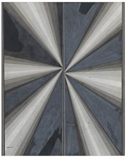 Mark Grotjahn - Untitled (French Grey Fan 10-90% Butterfly With Warm Grey 90% Between #715)