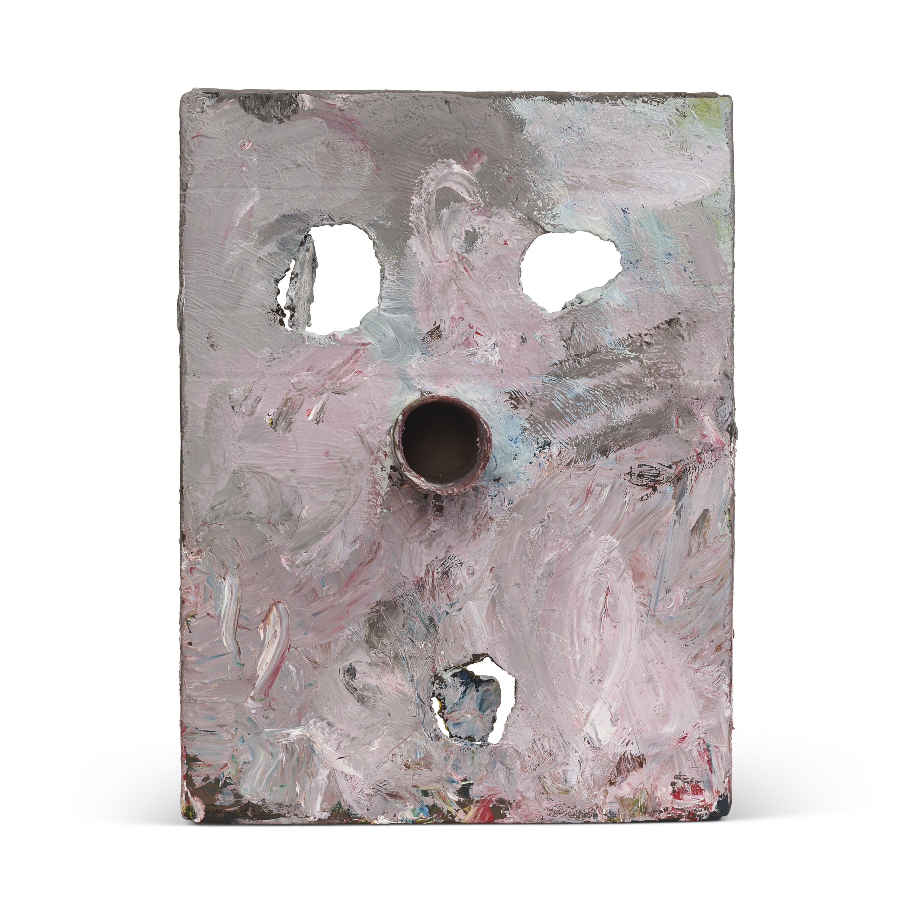 Mark Grotjahn - Untitled (French Grey Pink Mask M17.a)