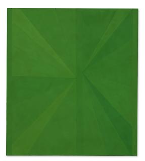 Mark Grotjahn - Untitled (Green Butterfly Over Black)