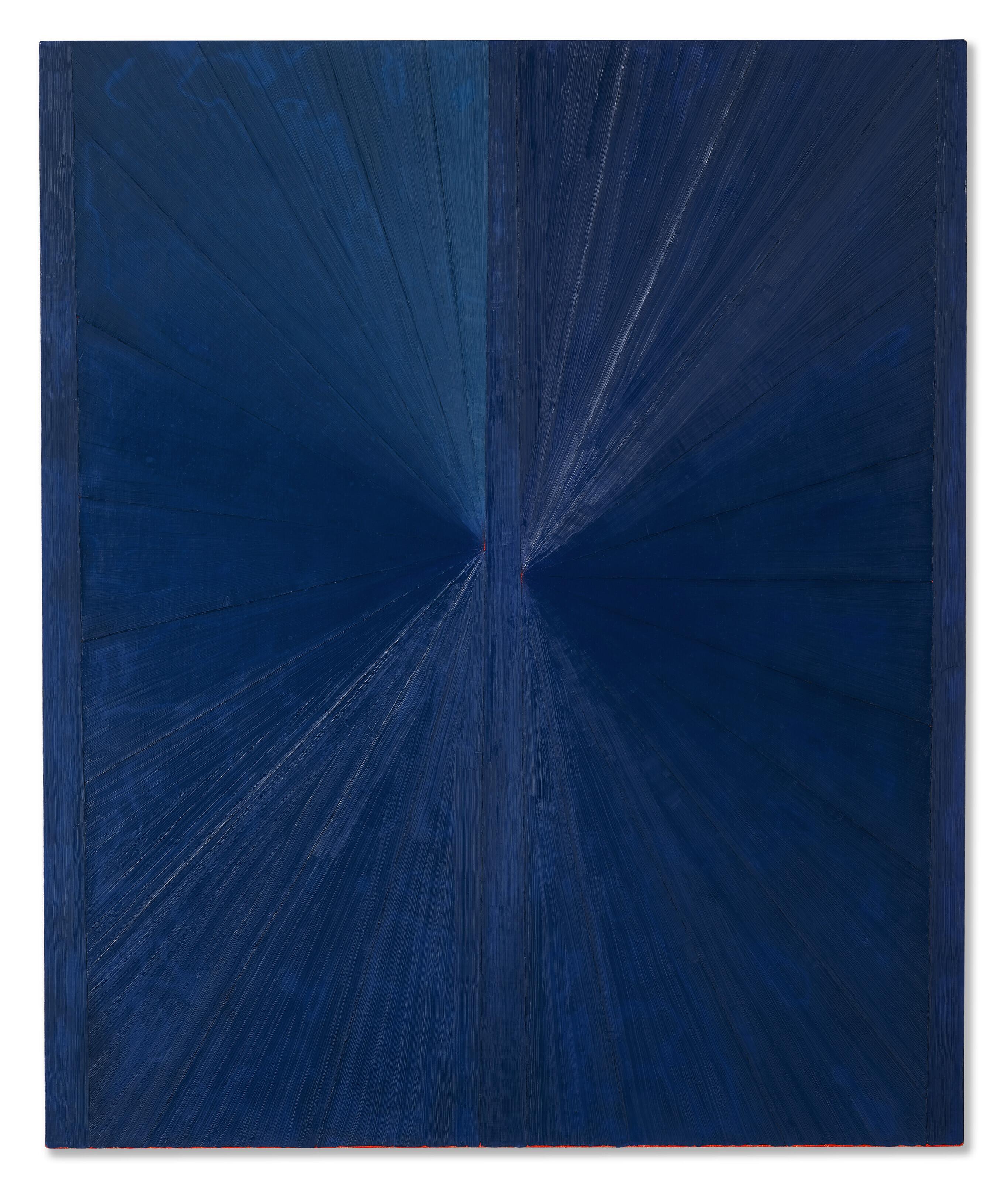 Mark Grotjahn - Untitled (Mag Blue to Mag Blue Donker Butterfly)