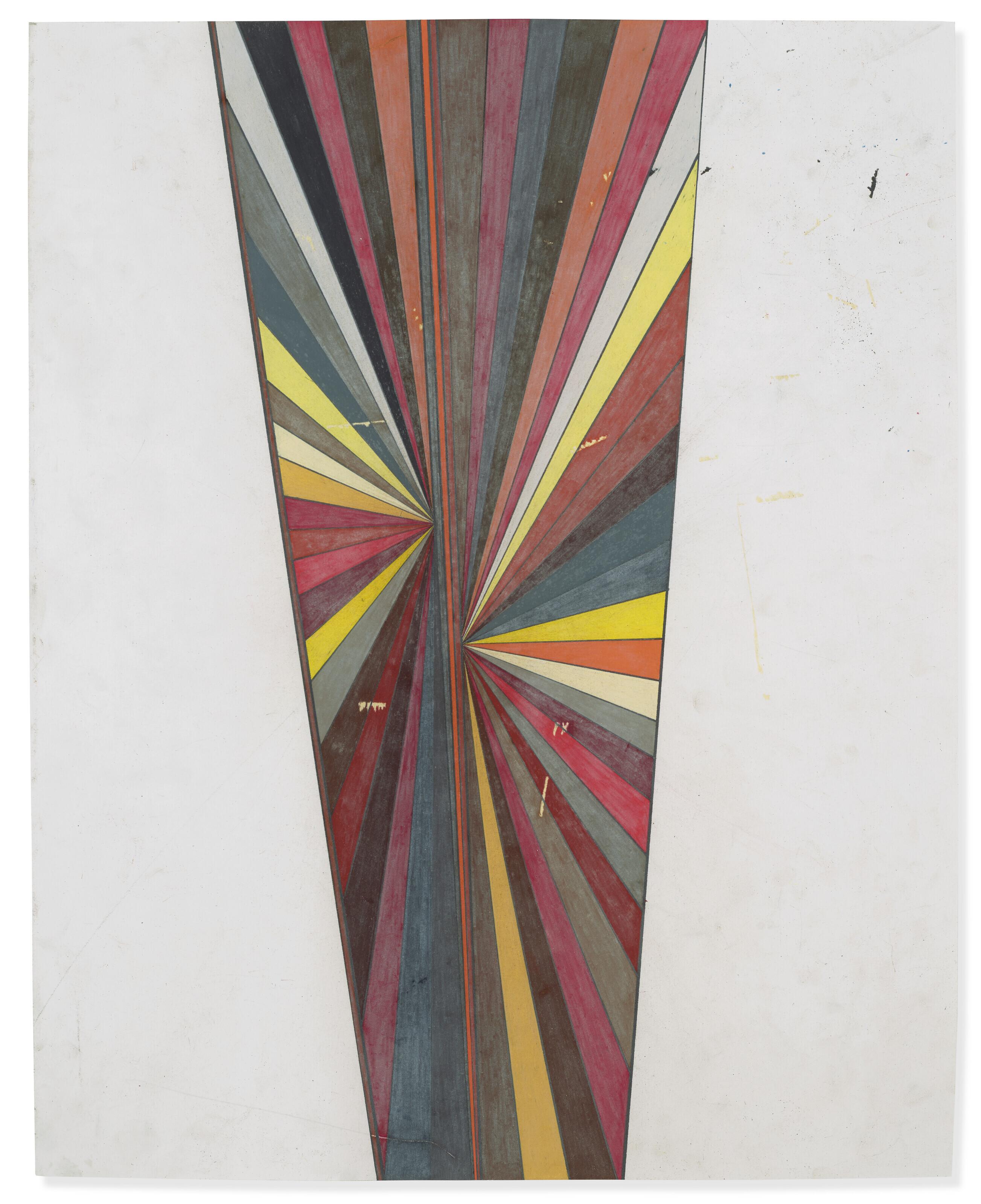 Mark Grotjahn - Untitled (Multi Red Two Wing Butterfly White Background)