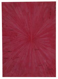 Mark Grotjahn - Untitled (Pure Crimson Red Butterfly 818)