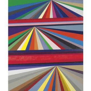 Mark Grotjahn - Untitled (Three-Tiered Perspective)