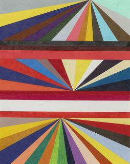 Mark Grotjahn - Untitled (Three-Tiered Perspective)