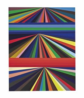 Mark Grotjahn - Untitled (Three-Tiered Perspective)