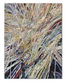 Mark Grotjahn - Untitled (Yellow White Face Cut Out Eyes Green Iris II 41.14)