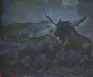 Mark Innerst - Untitled (Two Moose)