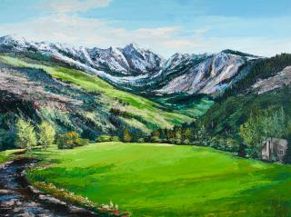 Mark King - Cabin in a Mountain Landscape