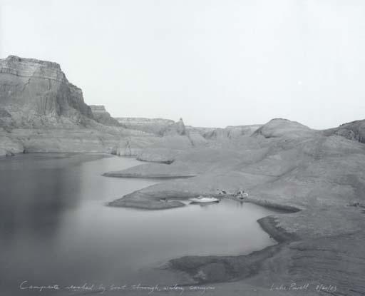 Mark Klett - Campsite Reached by Boat Through Watery Canyons, Lake Powell, 1983