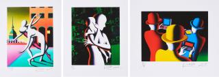 Mark Kostabi - Konvolut von 3 Druckgrafiken.