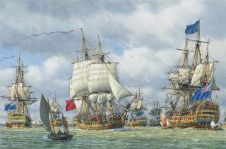 Mark Richard Myers, P.R.S.M.A. - Hawke\'s fleet at Spithead in \'The Year of Victories\', 1759