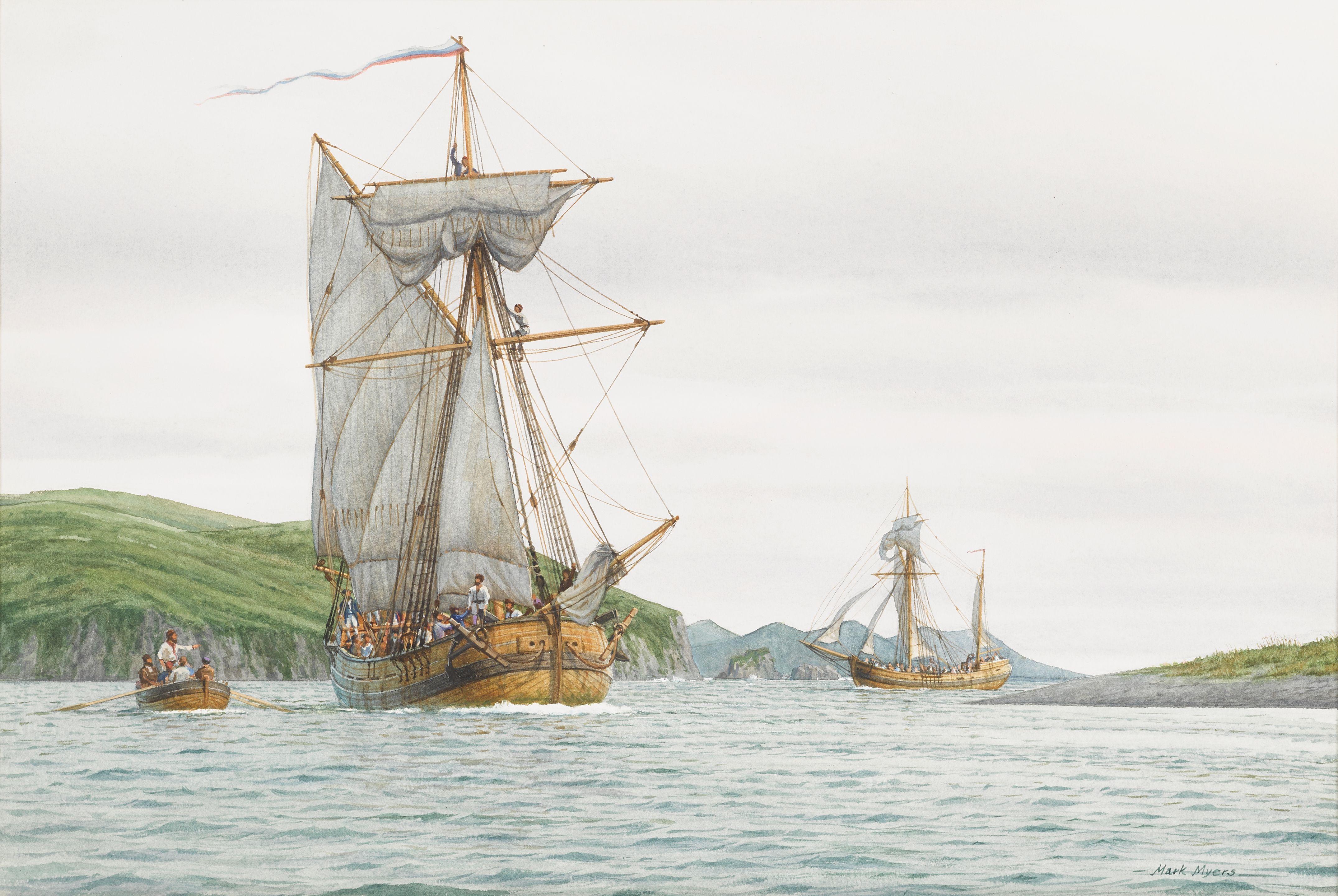 Mark Richard Myers - Shelikhov\'s Ships Enter Three Saints Harbour