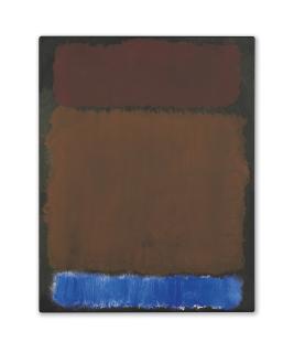 Mark Rothko - Wine, Rust, Blue on Black
