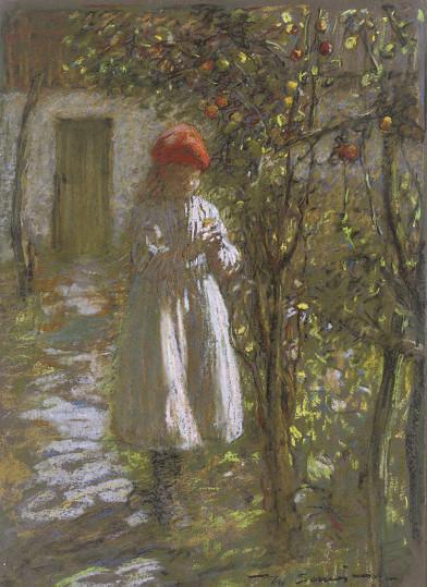 Mark Senior - A young girl in an orchard; and The harvest