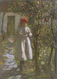 Mark Senior - A young girl in an orchard; and The harvest