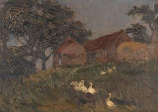 Mark Senior - Farmstead With Geese