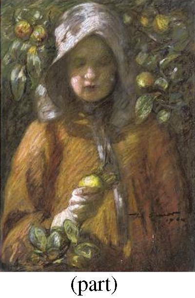 Mark Senior - The apple picker; and Gathering flowers