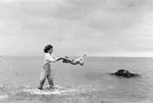 Mark Shaw - Jackie Swings Caroline in Water, Hyannis Port