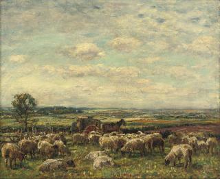 Mark William Fisher R.A. - A Sheepfold