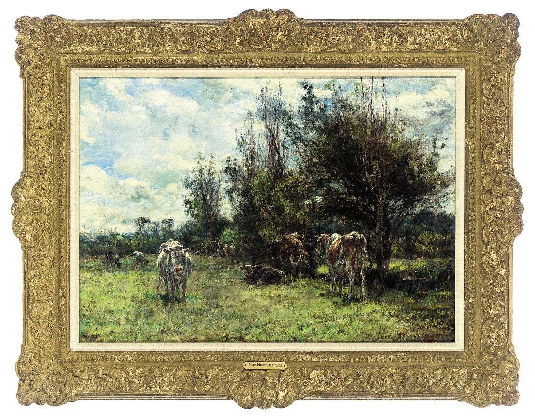Mark William Fisher, R.A. - Cattle grazing